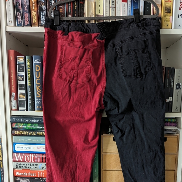 Tripp NYC Black and Red Split Mid-Rise Skinny Jeans - Picture 3 of 4